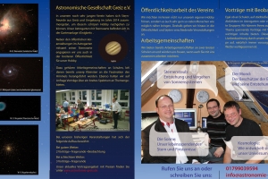 Infoblatt: Astronomische Gesellschaft Greiz
